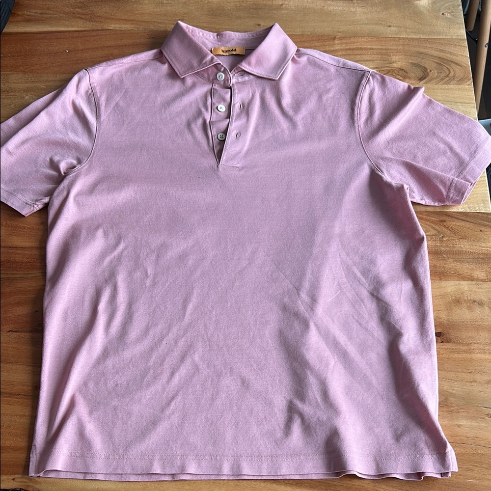Harold by Harry Rosen Dusty Rose Polo t-Shirt never worn measures & fits medium